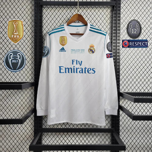 Real Madrid Home 17/18 - Long Sleeve - Champions League Final